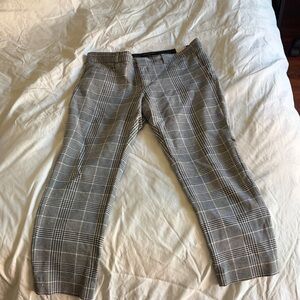 Banana Republic Women's Gray Plaid Trousers